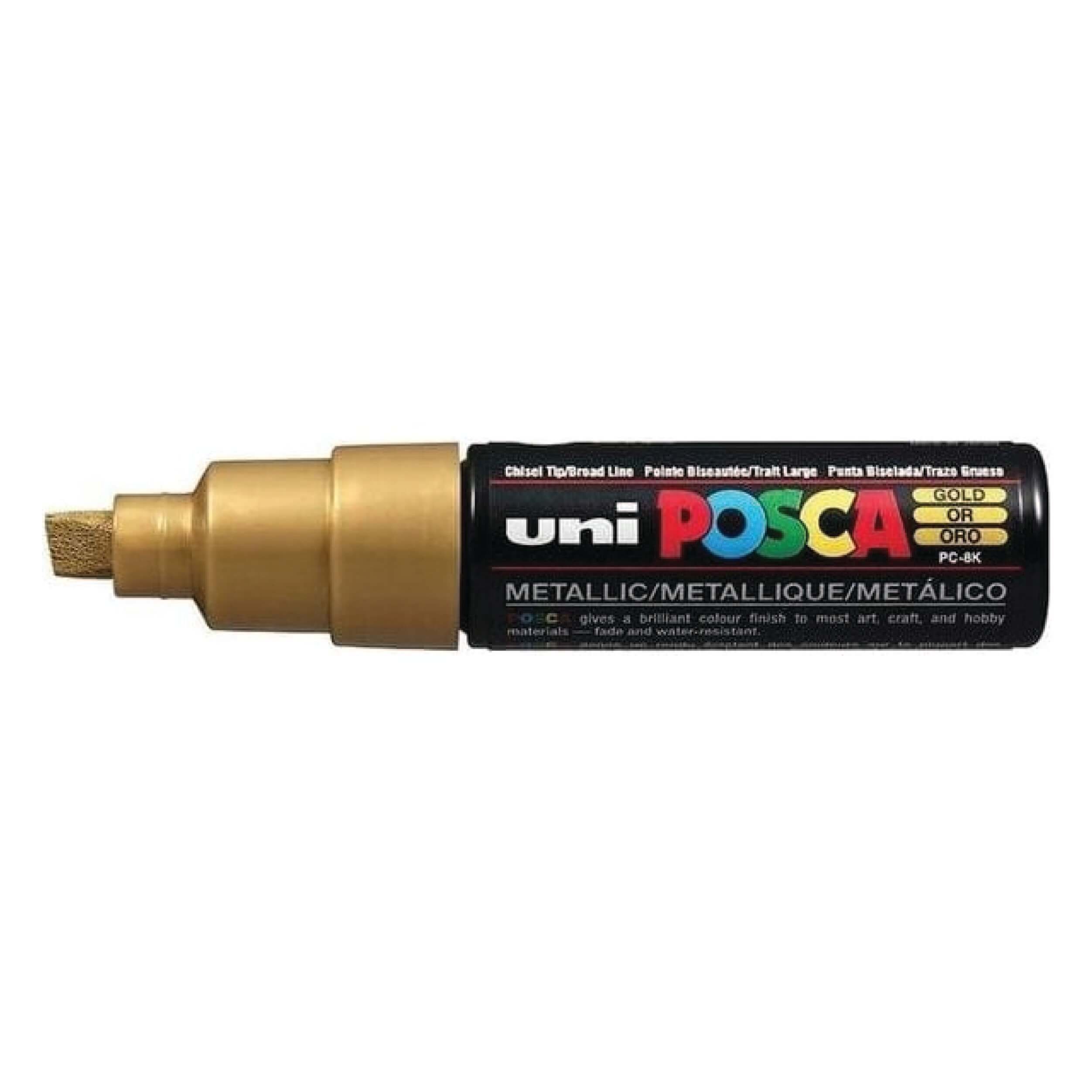 Marker Chisel Tip 8.0mm Gold POSCA Uni